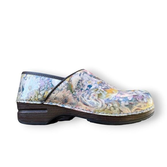 Dansko XP Floral Watercolor Leather Slip on Clog Shoes Women's EU 40 9-9.5 - Picture 11 of 13